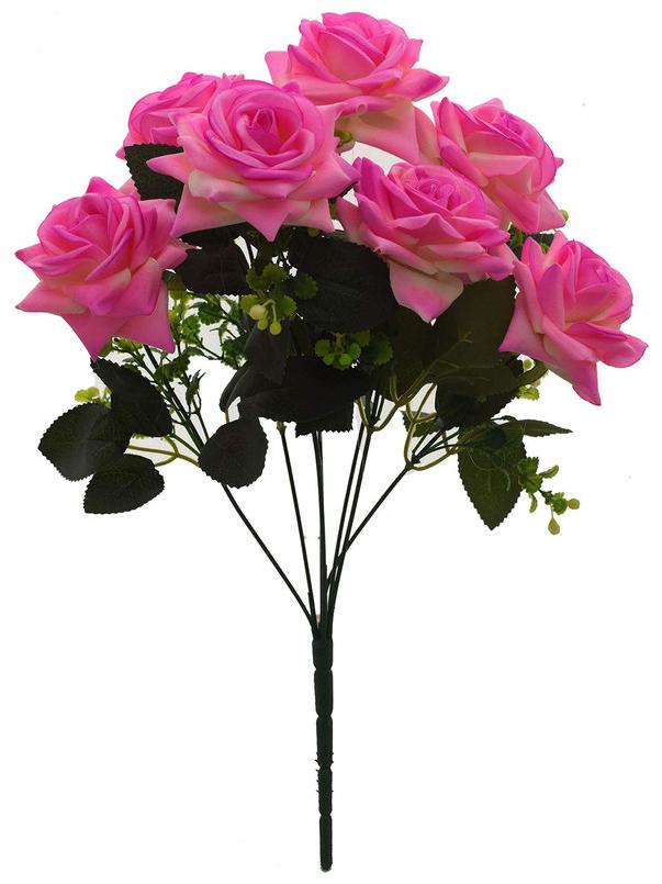 

Hardik home Creation Artificial Flower Bunch With Green Leaf For Home Decoration and office for any vase or gifting someone