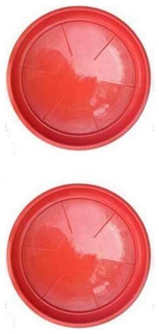 hardik planter Plate Saucer tray for catching excess water from overwatering (2 set Tray)(size-11-inch) for 14 to 16 inch planter