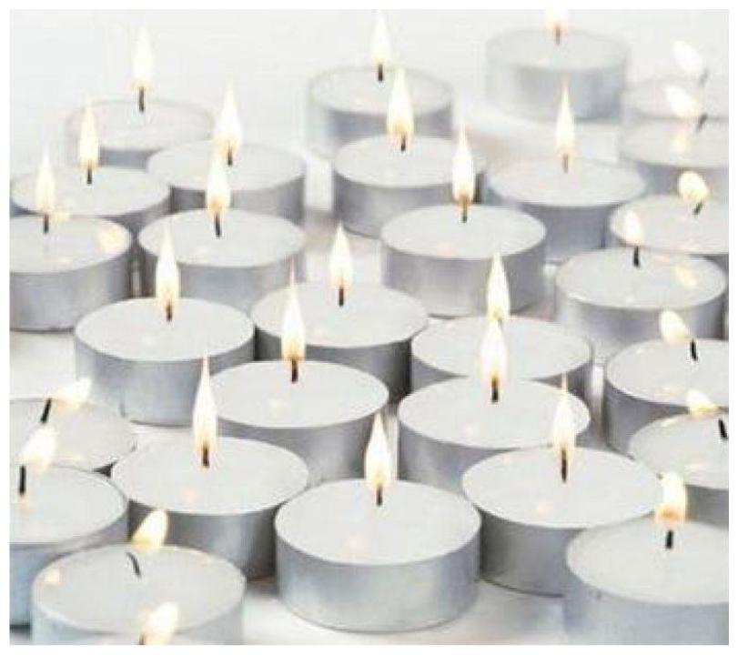 

HARDIK HOME CREATION Metal White Candle
