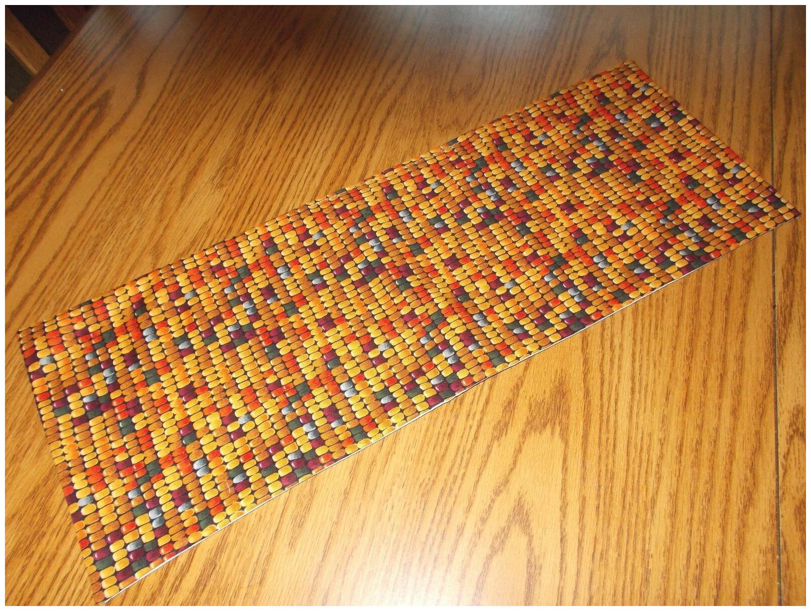 

Harvest Corn decoration MINI table runner Toilet Tank Topper handmade Fall gold