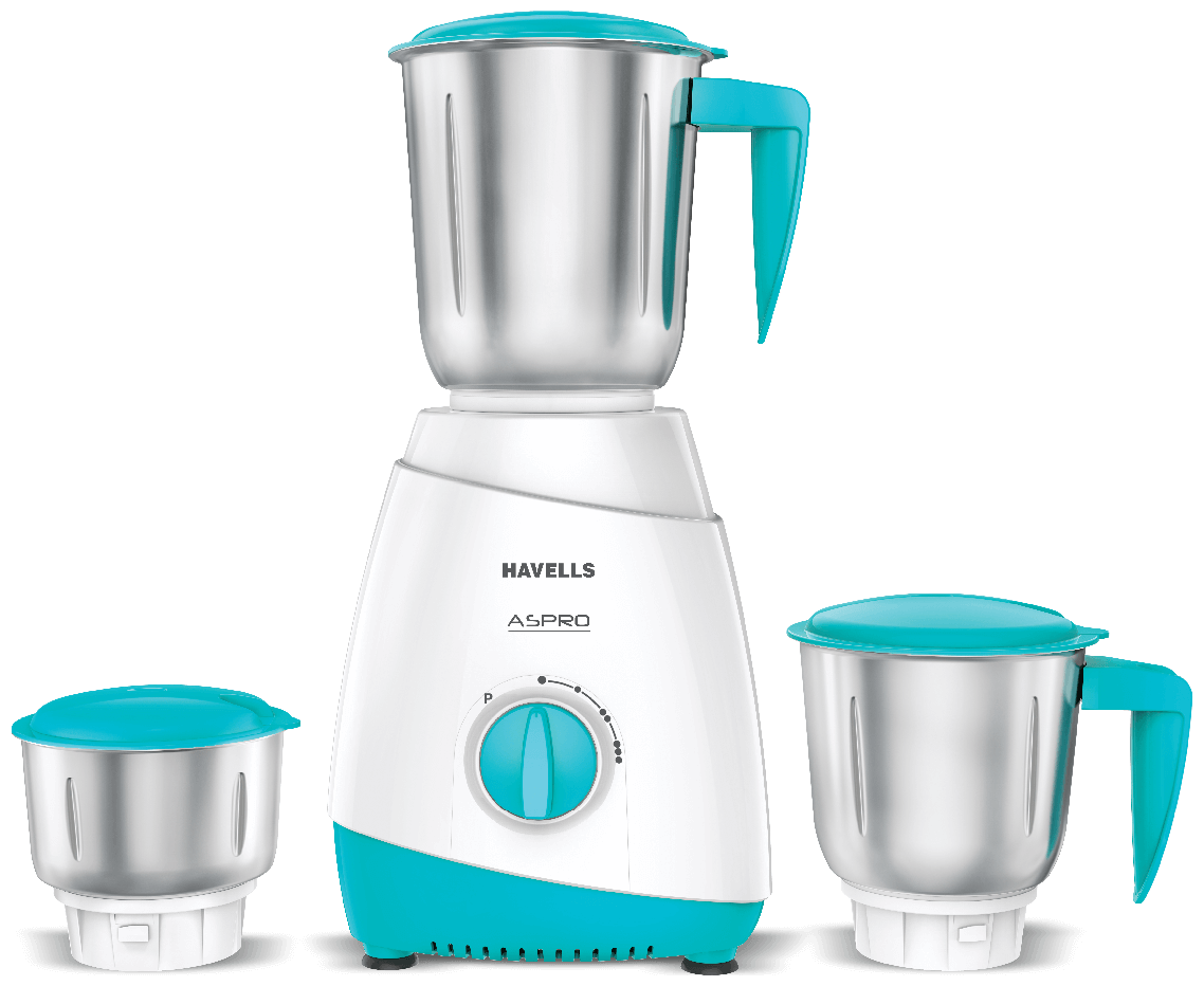 Havells Supermix GHFMGAMQ050 500W 3 Jars Mixer Grinder (White/Turquoise)