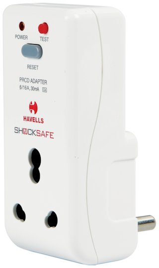 Havells Plastic 16A 30mA PRCD Adaptor (White)