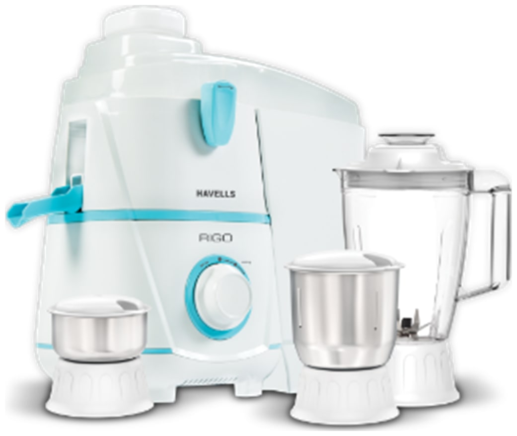 

Havells RIGO 500 W Juicer Mixer Grinder ( White 3 Jars )