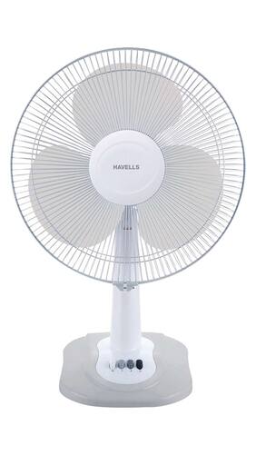 Havells Swing ZX 3 Blades (400 mm) Table Fan (White & Grey)