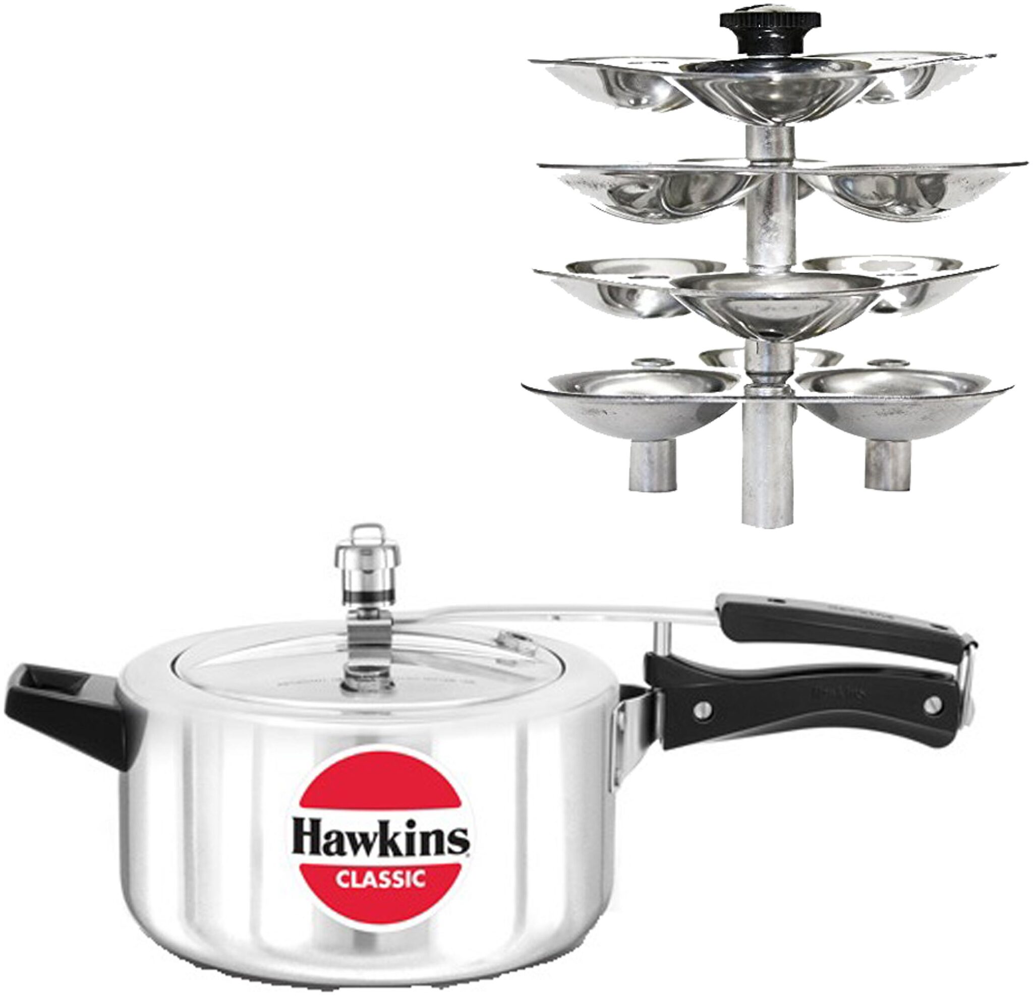 

Hawkins Classic 4 L Pressure Cooker with Idli stand for 3 L