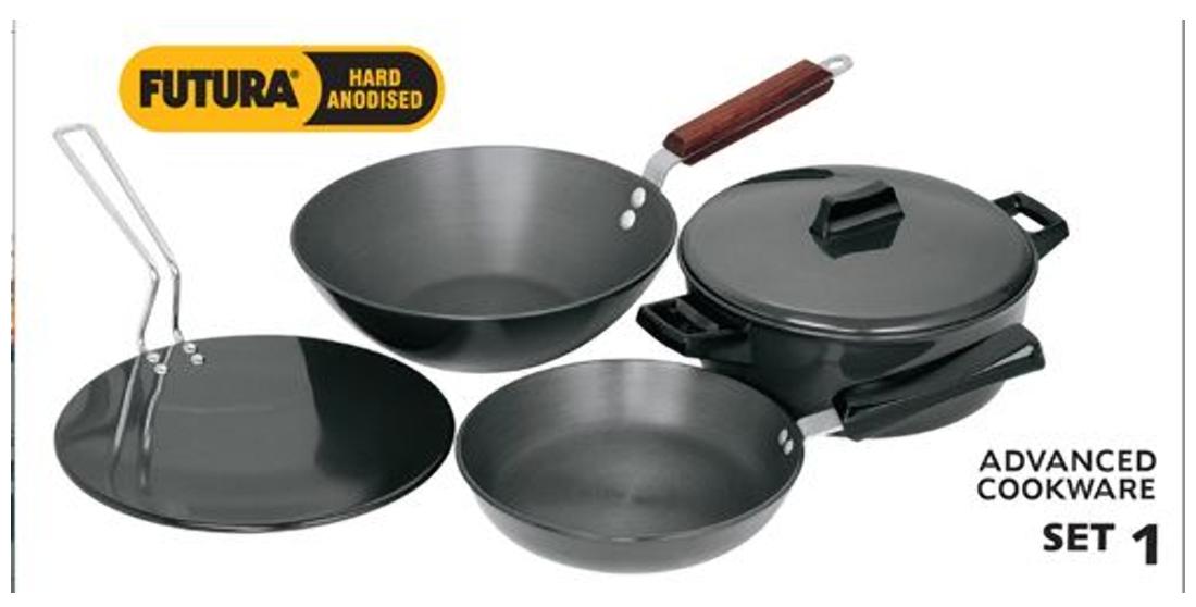 

Hawkins Cookware Set Hard Anodised Set 1
