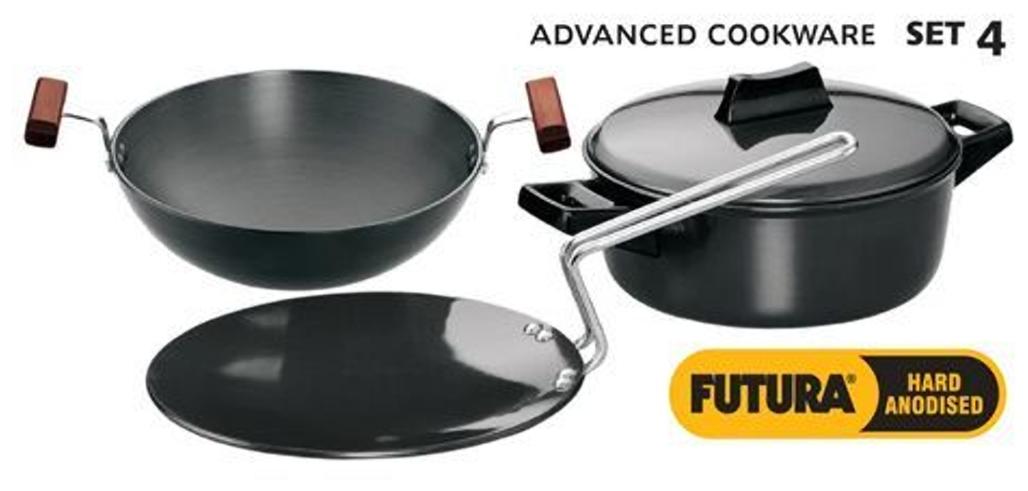 

Hawkins Cookware Set Hard Anodised Set 4