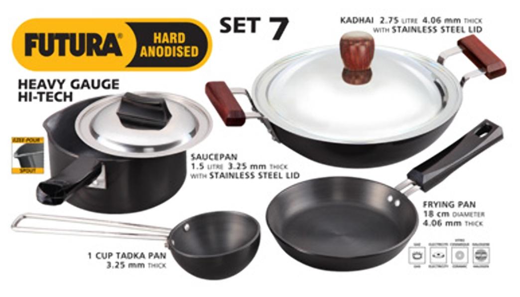 

Hawkins Cookware Set Hard Anodised Set 7