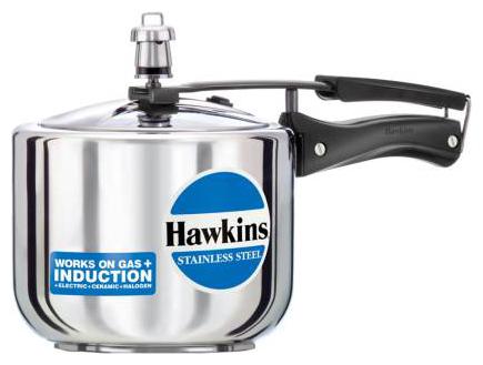 

Hawkins Stainless Steel 5 L Induction Bottom Inner Lid Pressure Cooker - Set of 1