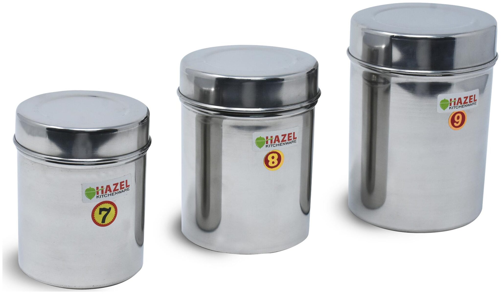 

Hazel 1450 ml Silver Stainless steel Container Set - Set of 3