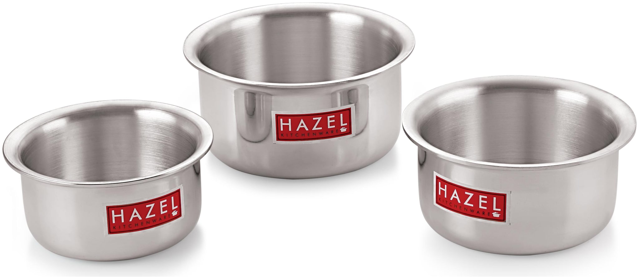 

Hazel Aluminium Induction Base Tope Set Of 3 pcs- 1125 ml 1400 ml 2000 ml