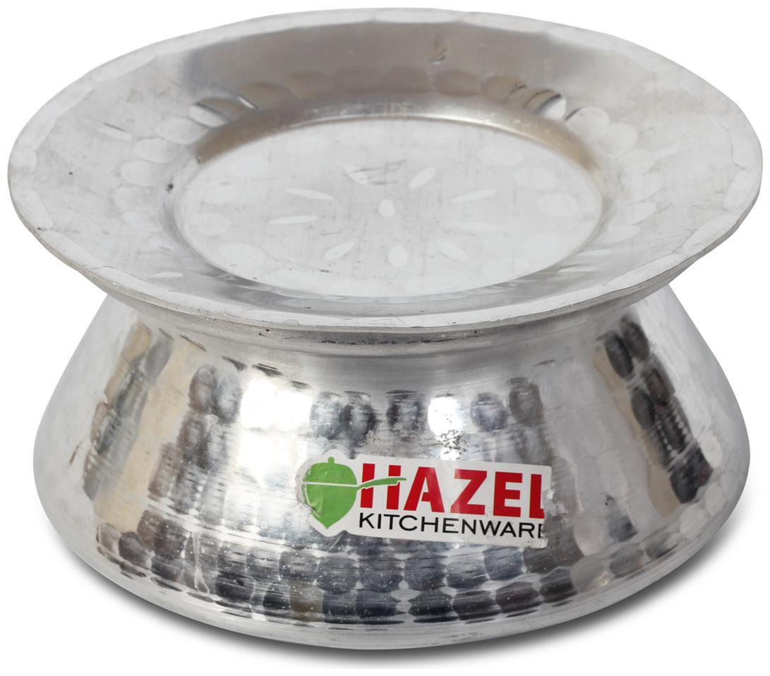 

Hazel Aluminium Kadhai Handi Hammered Finish 950 ml Silver