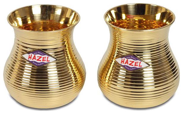 

Hazel Brass Water Glasses Matki Set Of 2 300 ml