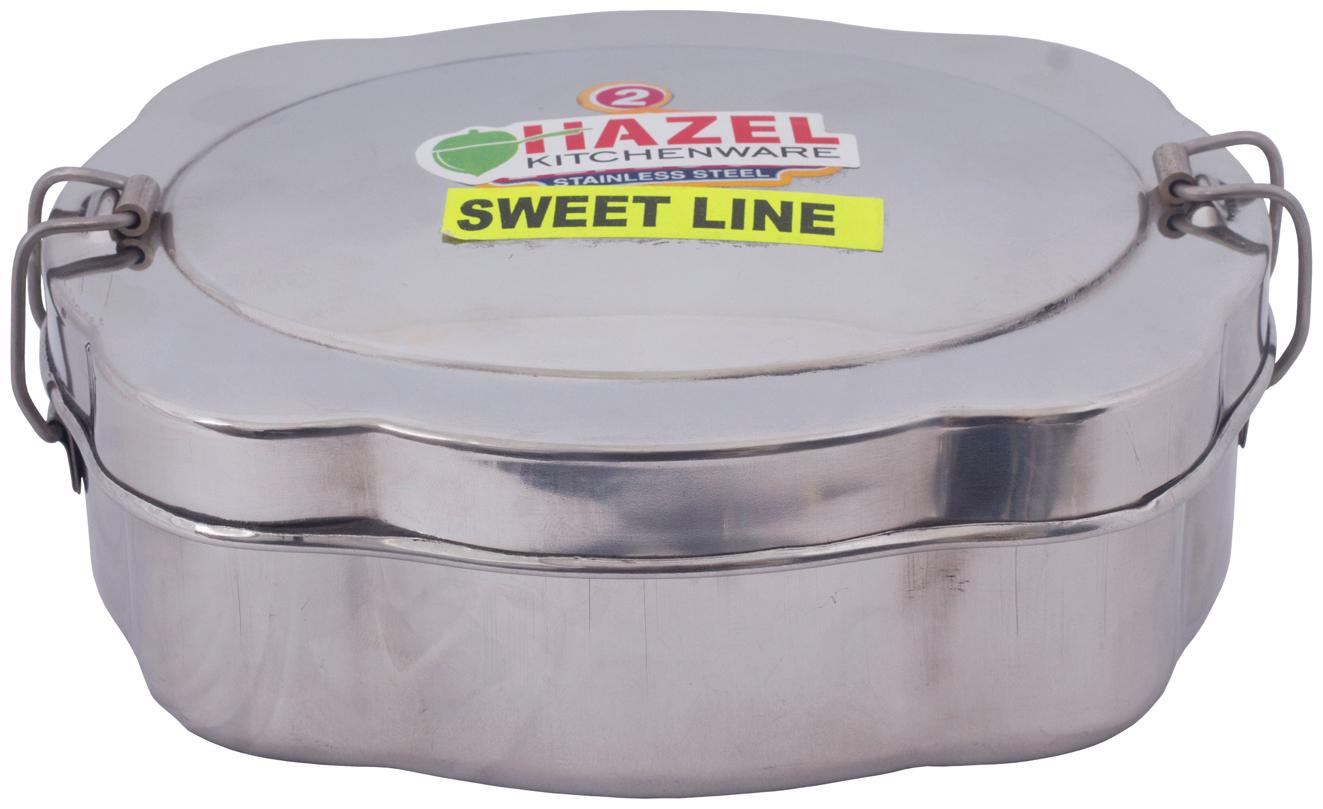 

Hazel Silver Lunch box ( Set of 1 700 ml )