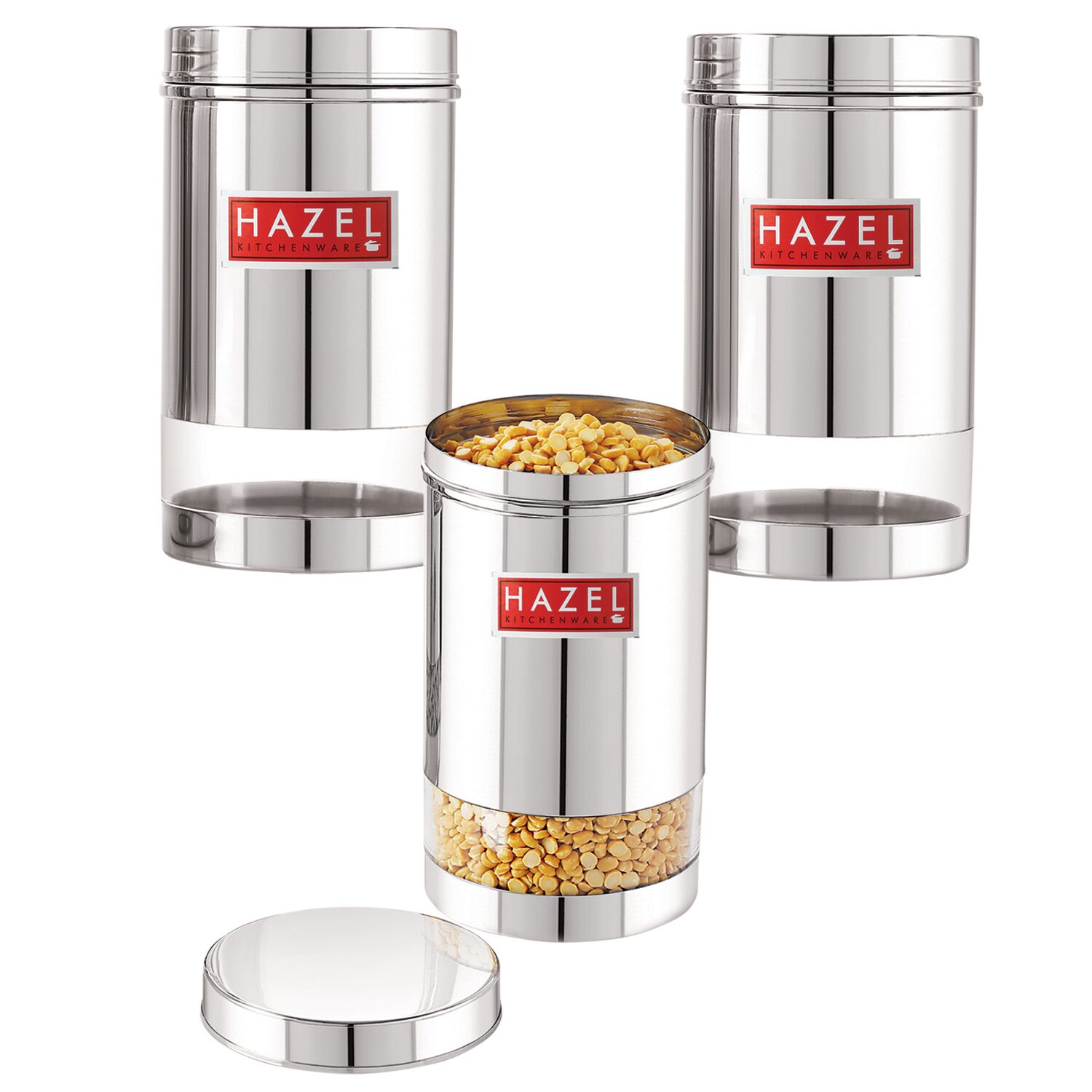

Hazel 1200 ml Silver Stainless steel Container Set - Set of 3