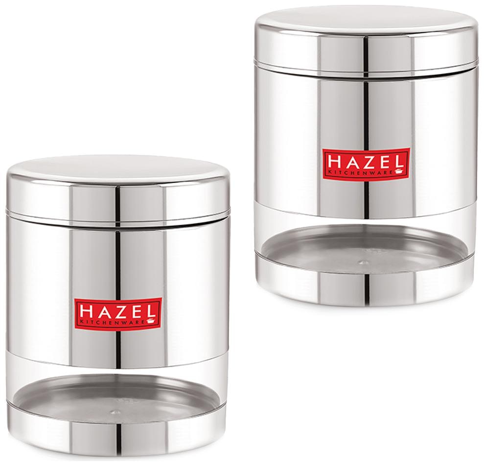 

Hazel 1000 ml Silver Stainless steel Container Set - Set of 2