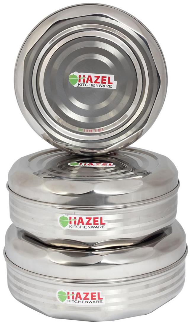 

Hazel 5400 ml Silver Stainless steel Container Set - Set of 3