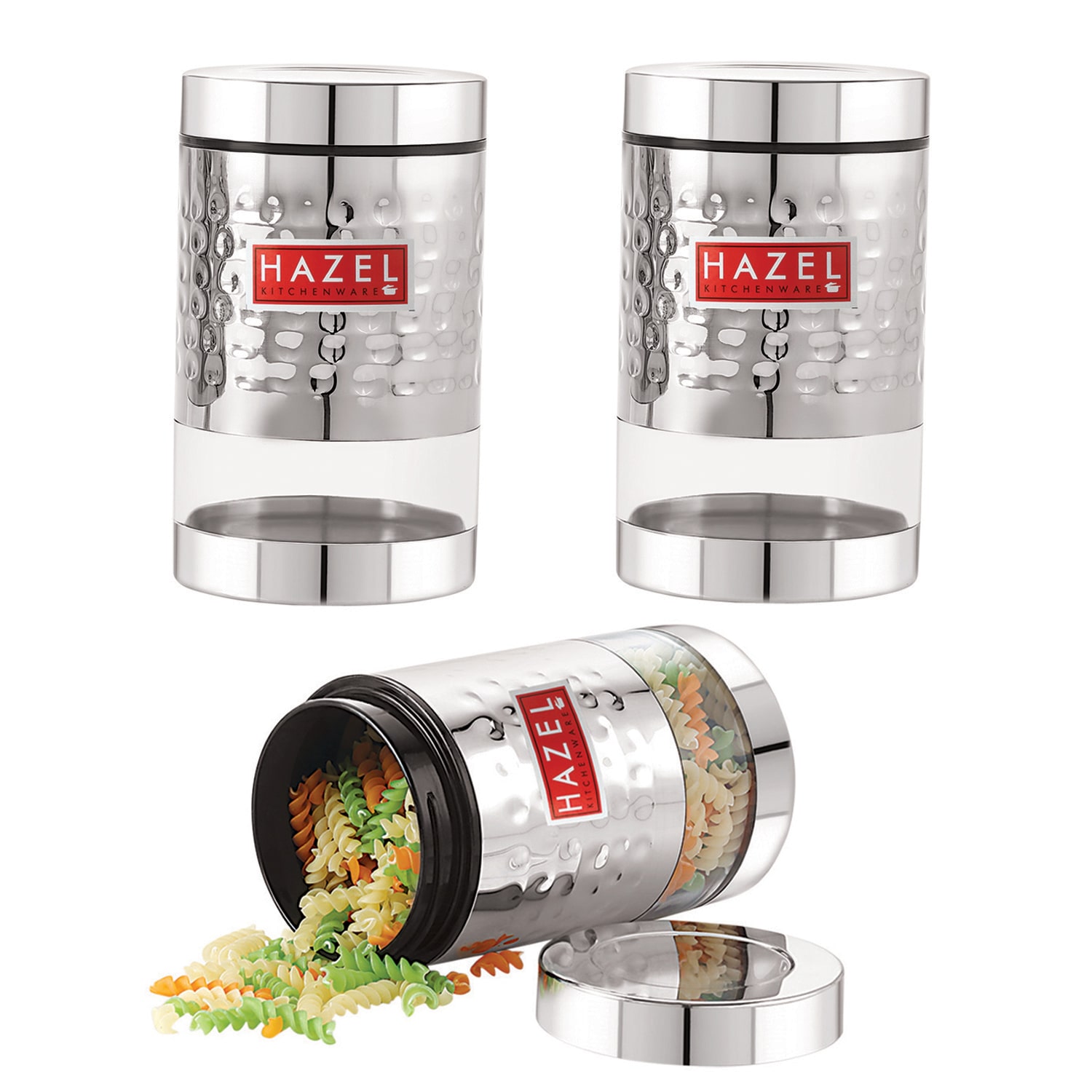 

Hazel 700 ml Silver Stainless steel Container Set - Set of 3