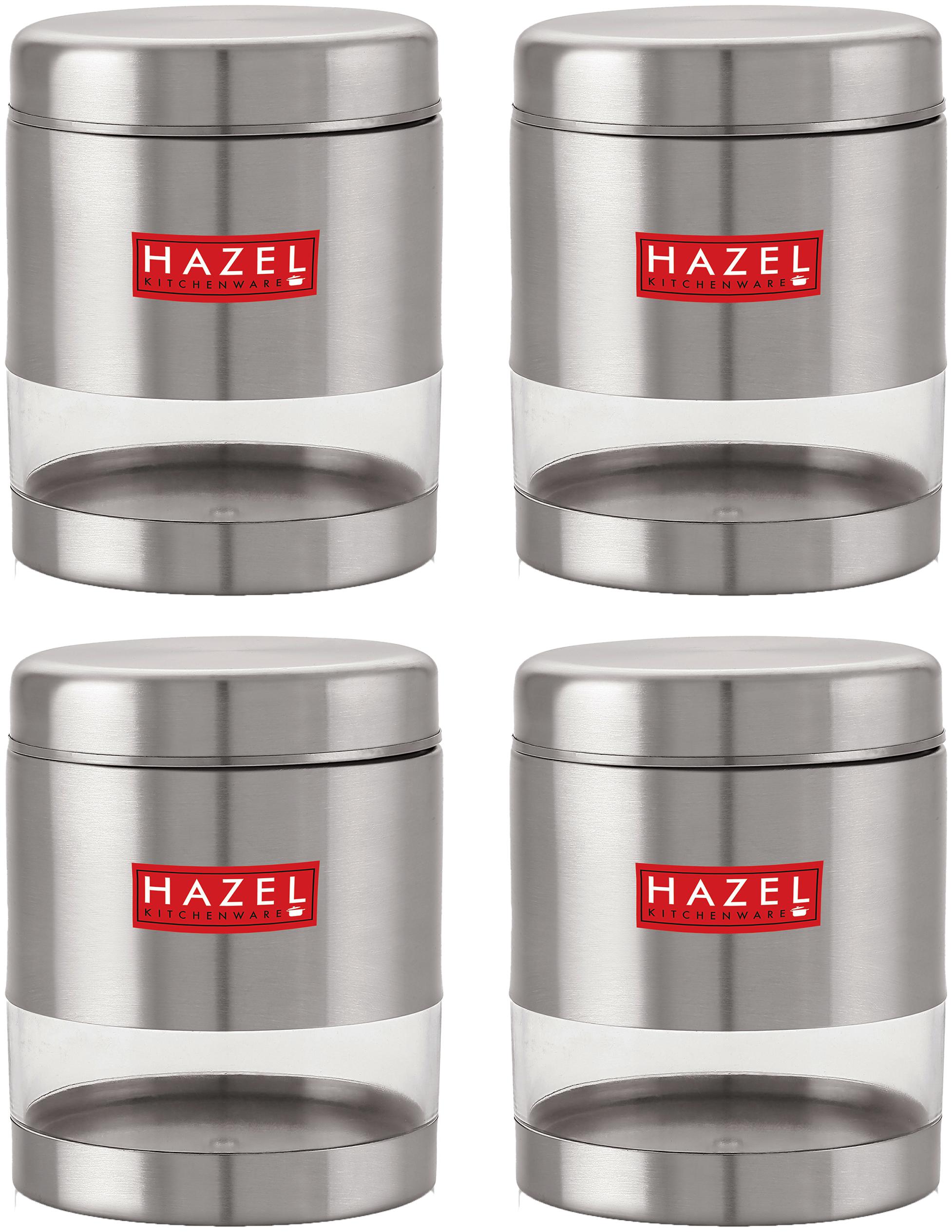 

Hazel 600 ml Silver Stainless steel Container Set - Set of 4
