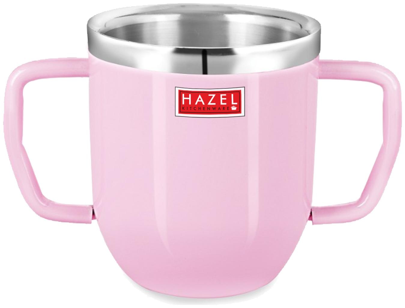 

Hazel Stainless Steel Double Handle Baby Mug 250 ML Pink