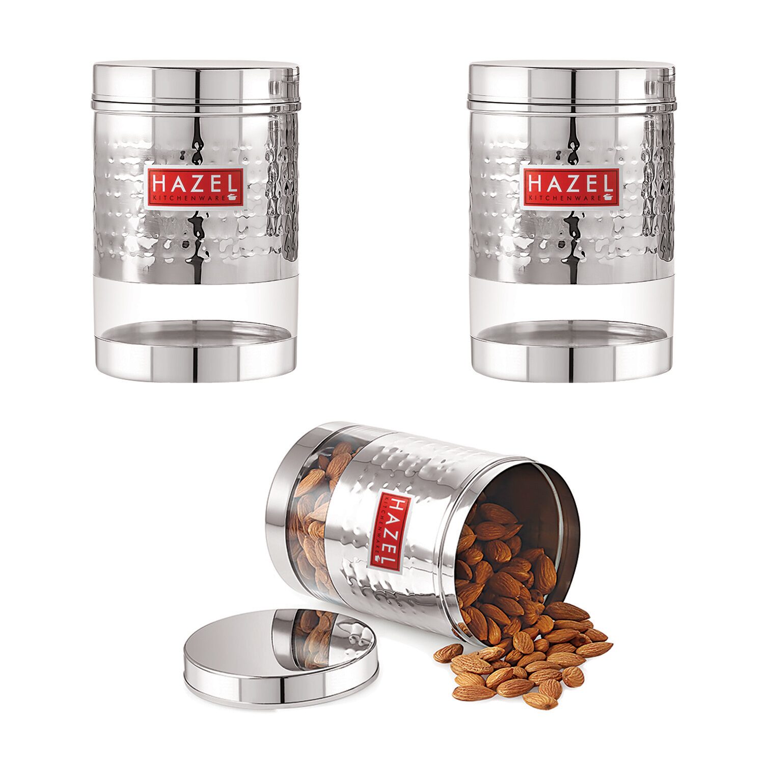 

Hazel 950 ml Silver Stainless steel Container Set - Set of 3