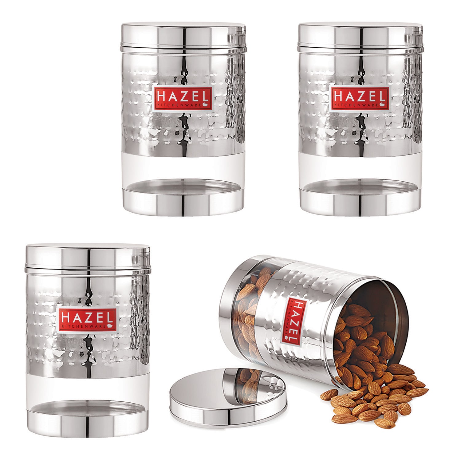 

Hazel 950 ml Silver Stainless steel Container Set - Set of 4