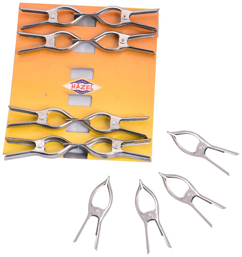 

Hazel Stainless Steel Round Cloth Clips -Set Of 12