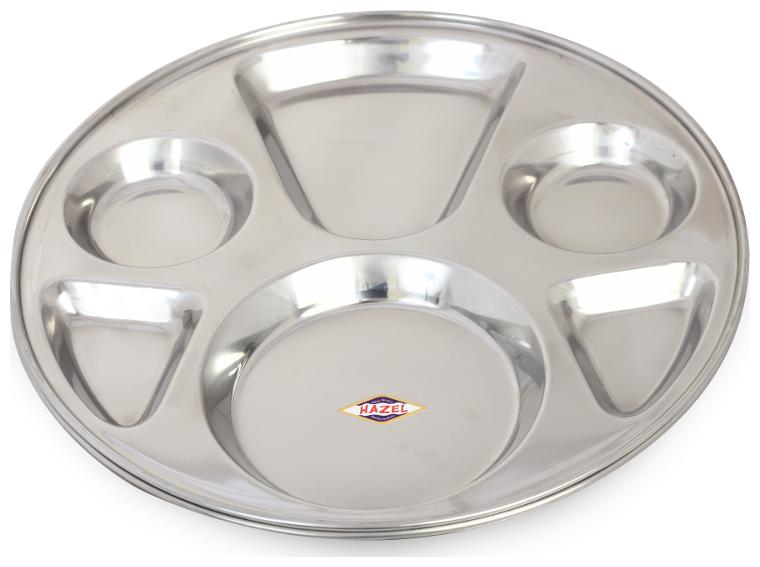 

Hazel Steel 6 Compartment Dinner Plate With Bowl 2 pc