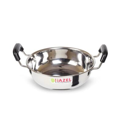 

Hazel Stainless Steel kadhai without Induction Silver 1 1 Litres