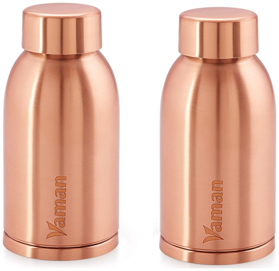 

Hazel Copper Copper Water Bottle ( 400 ml Set of 2 )