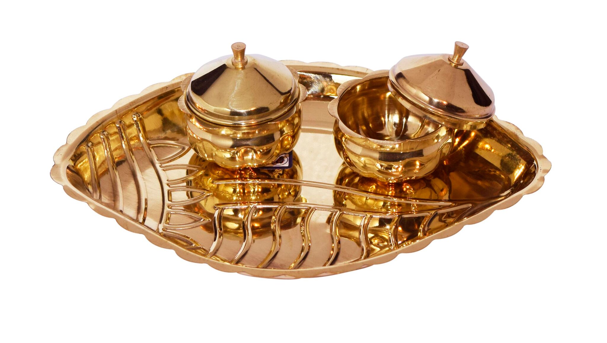 

HazelBrass Pooja Thali Shank Karma -3 pcs