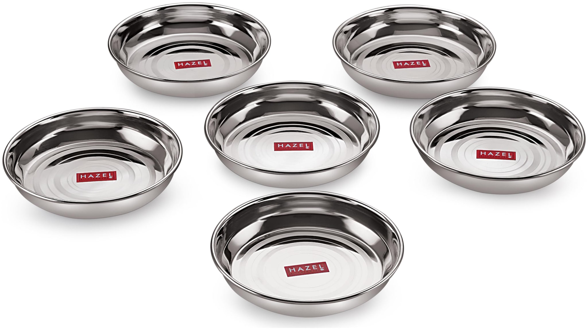 

HazelDesigner Steel Dishes -6 pcs