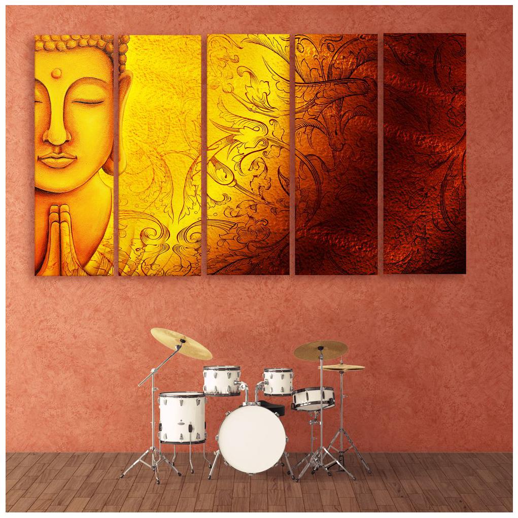 

Hazzelnut Multiple Frames Concept Beautiful Buddha Digital Wall Painting (148cm x 76cm)