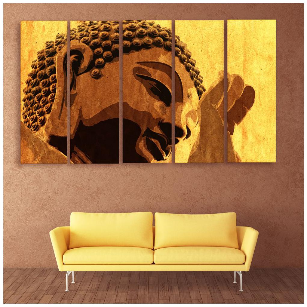 

Hazzelnut Multiple Frames Concept Beautiful Buddha Digital Wall Painting (148cm x 76cm)