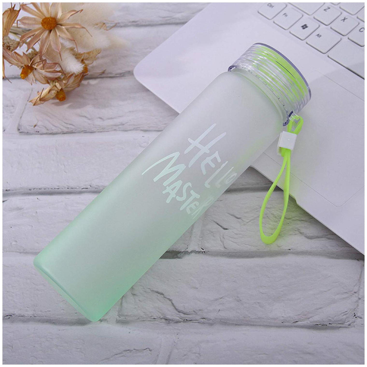 

HEALTH MECHANIC Glass Green Water Bottle ( 350 ml Set of 1 )