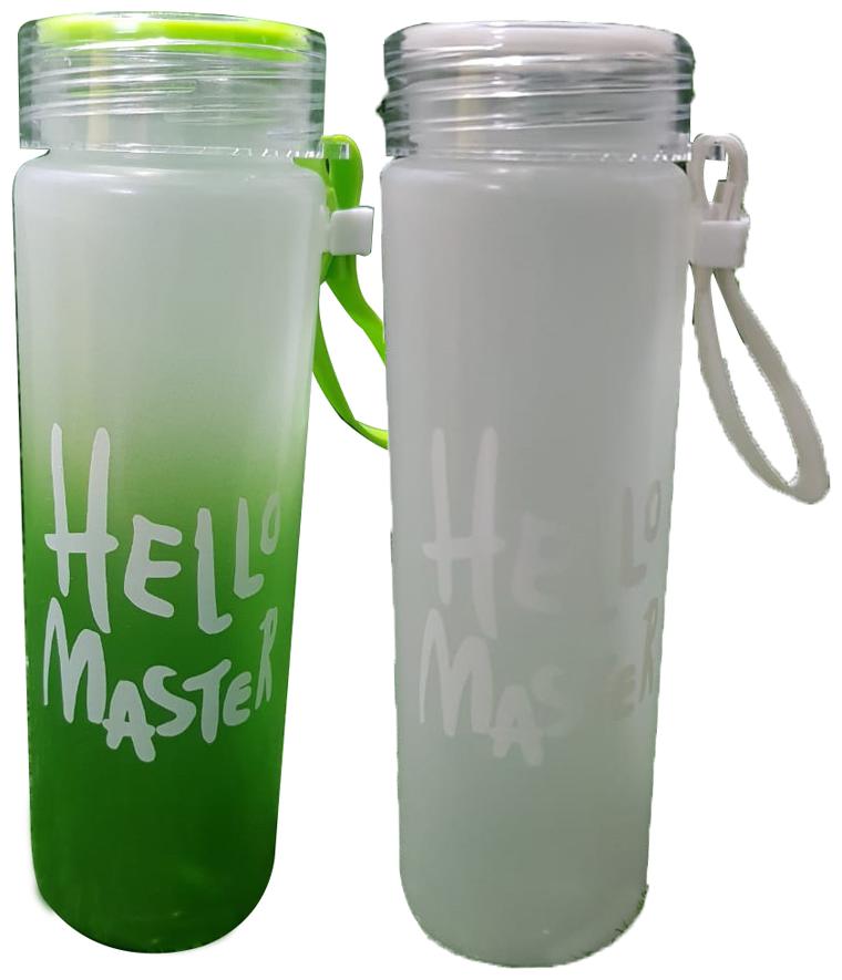 

HEALTH MECHANIC Glass Green White Water Bottle ( 350 ml Set of 2 )
