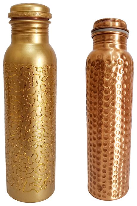 

HEALTH MECHANIC Copper Brown Water Bottle ( 1750 ml Set of 2 )