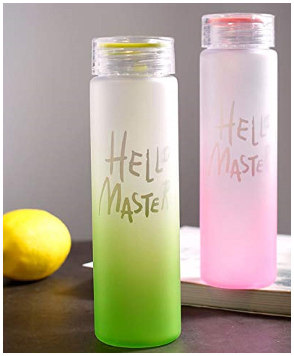 

HEALTH MECHANIC Glass Multi Water Bottle ( 350 ml Set of 2 )