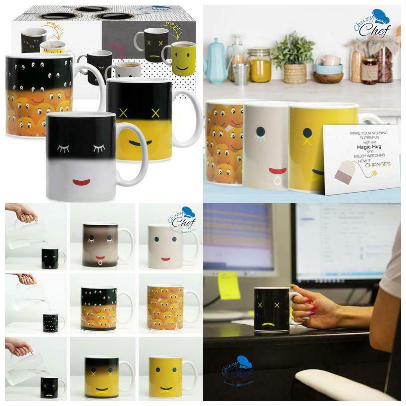 

Heat Sensitive Coffee Magic Mugs - Set Of Color Cute Coffee Tea Unique Changing
