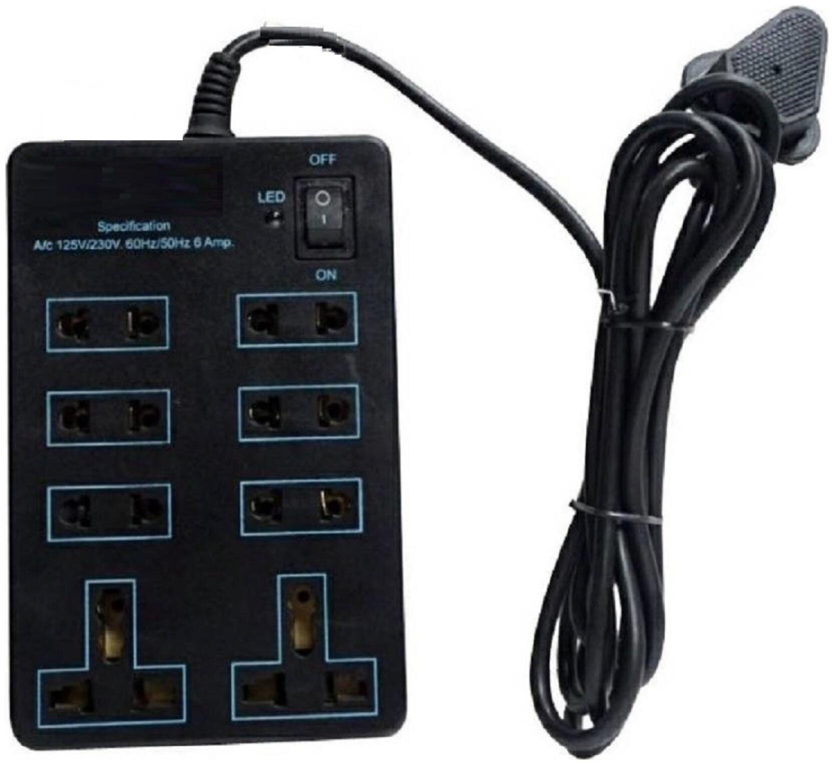 

FEDUS Multi Pin Black Extension Board ( 4 m 8 Socket 1 Switches)