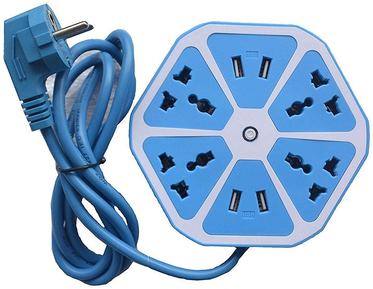 

FEDUS Three Pin Blue Extension Board ( 2 m 4 Socket 1 Switches)