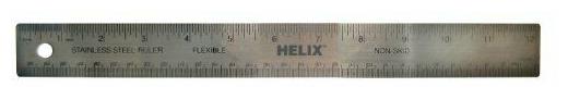 

Helix Flexible 12 Stainless Steel Non Skid Ruler