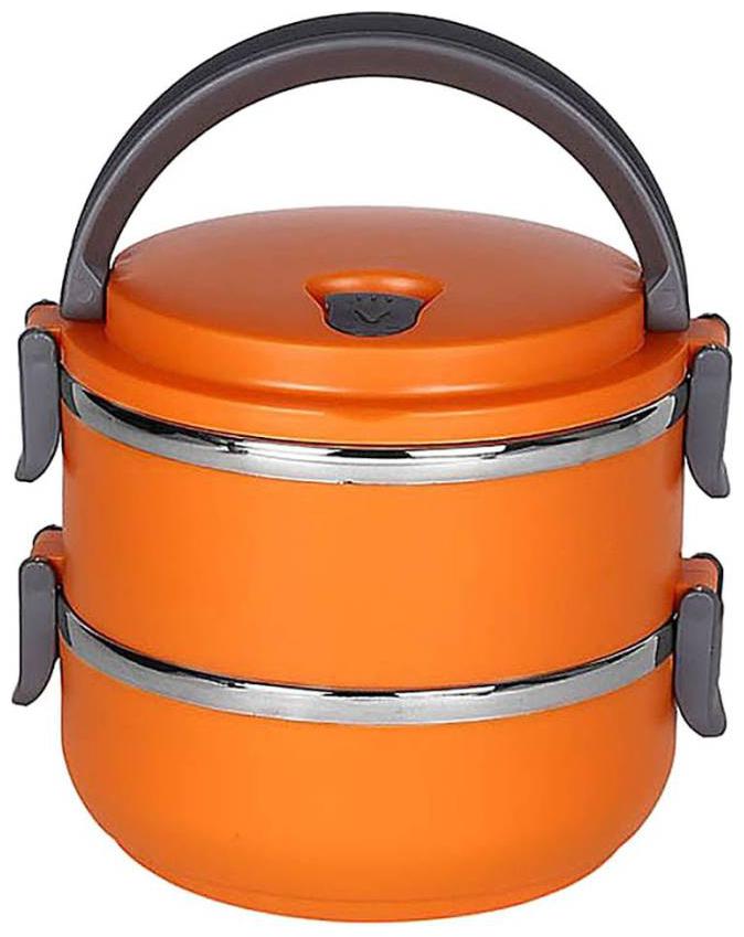

Hengli Stainless Steel 2 Layer Lunch Box (1Pc) Multi Color