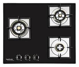Hindware Hindware 3 Burner Automatic Hobs Black Gas Stove