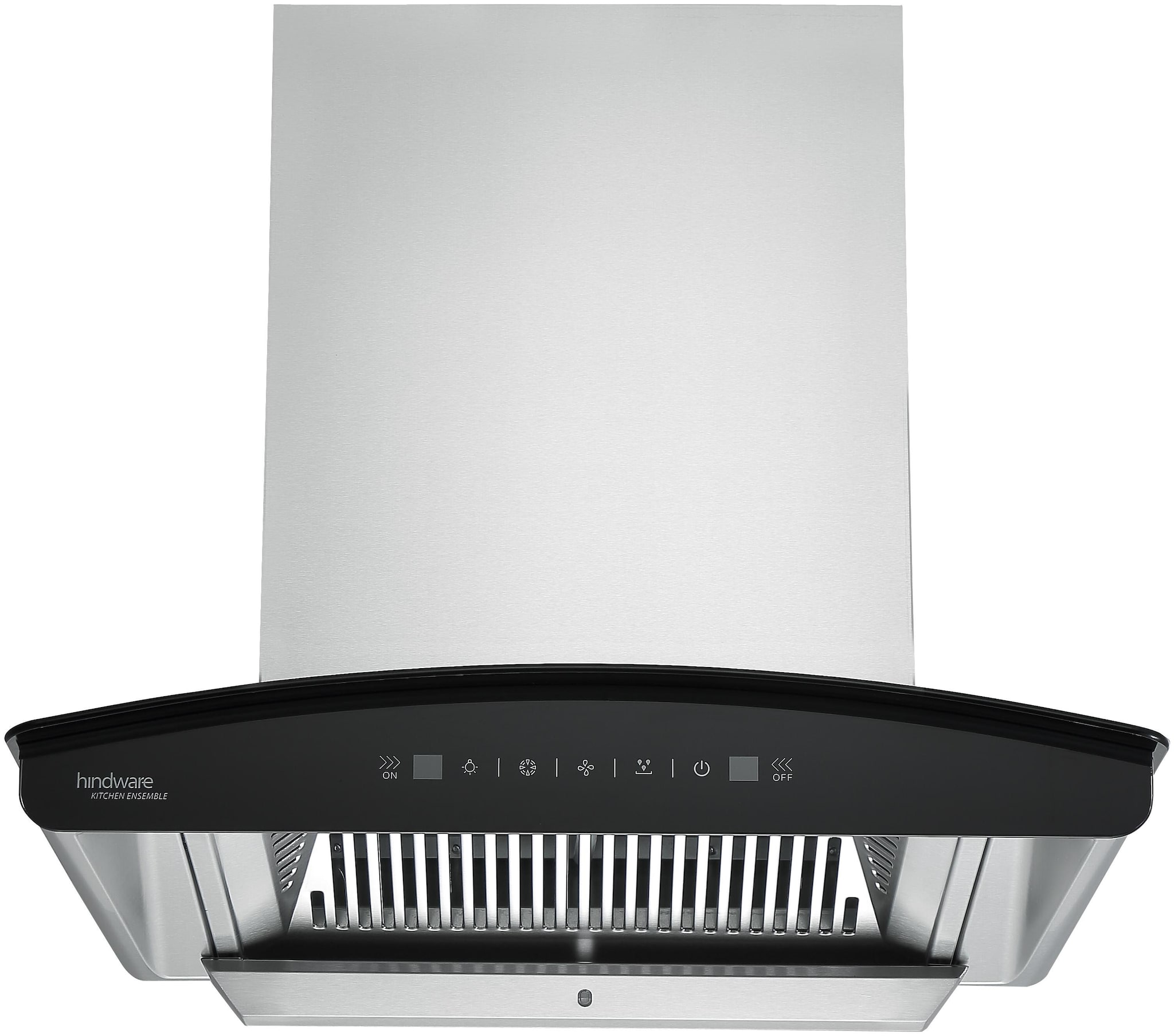 

Hindware Wall Mounted 60 cm 1200 m3 h Silver Chimney