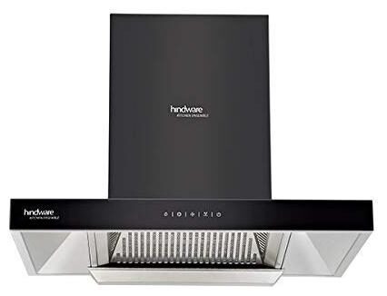 

Hindware Wall Mounted Auto Clean 75 cm 1200 m3 h Black Chimney ( Alicia 75 )