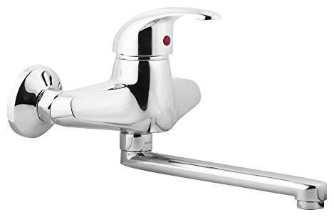 

Hindware Wall Mount Steel Basin and Sink Mixers ( Handle Controlled )