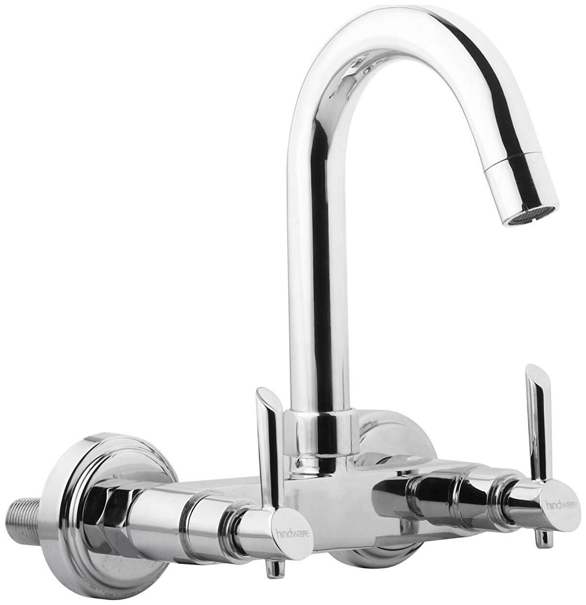 

Hindware Wall Mount Brass Basin and Sink Mixers ( Handle Controlled )