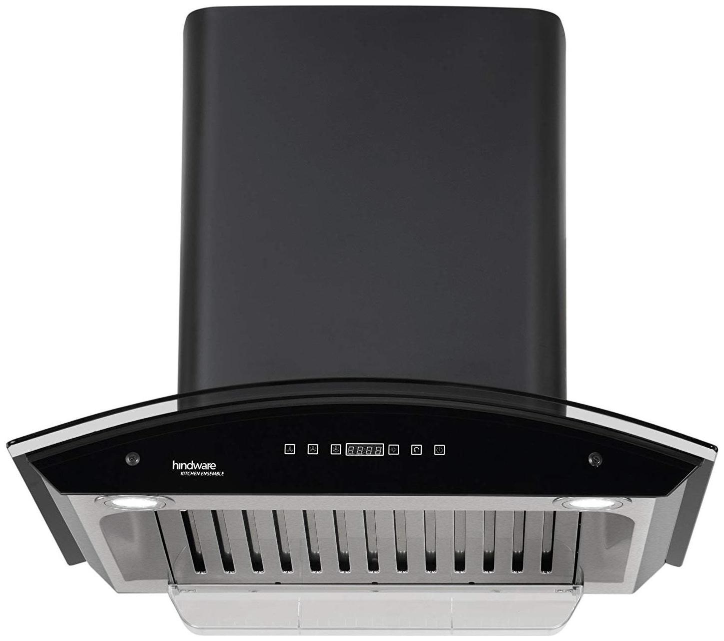 

Hindware Wall Mounted Auto Clean 60 cm 1200 m3 h Black Chimney ( NEVIO 60 BLK )