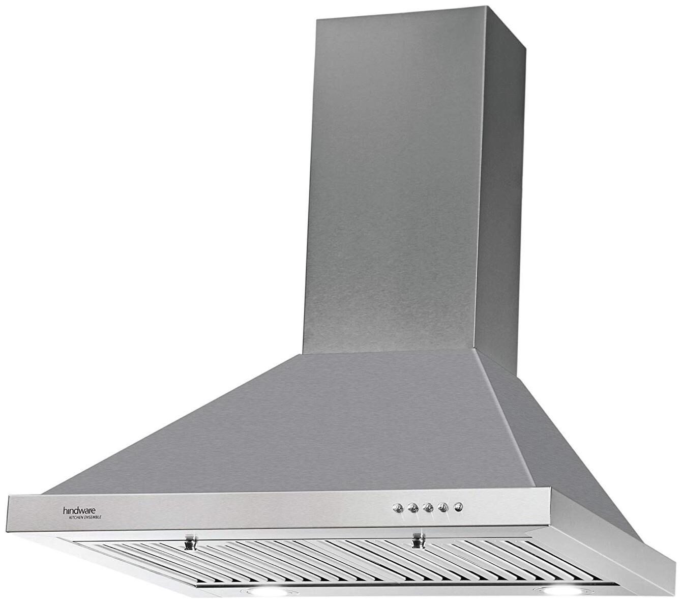 

Hindware Wall Mounted Auto Clean 60 cm 1000 m3 h Silver Chimney ( C100153 )